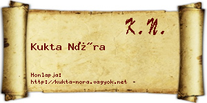 Kukta Nóra névjegykártya